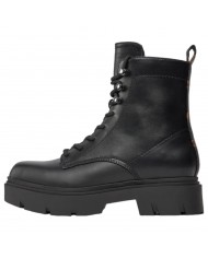 Stivaletto Donna Guess Ramsey Punta Quadrata Anfibio  Leather Black