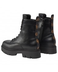 Stivaletto Donna Guess Ramsey Punta Quadrata Anfibio  Leather Black