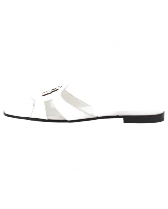 Ciabatta Donna Guess Ciella Sandalo G Logo Leather White