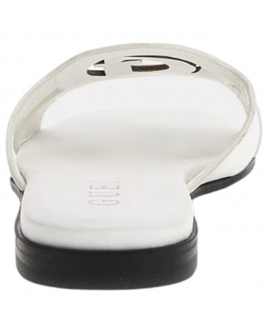 Ciabatta Donna Guess Ciella Sandalo G Logo Leather White