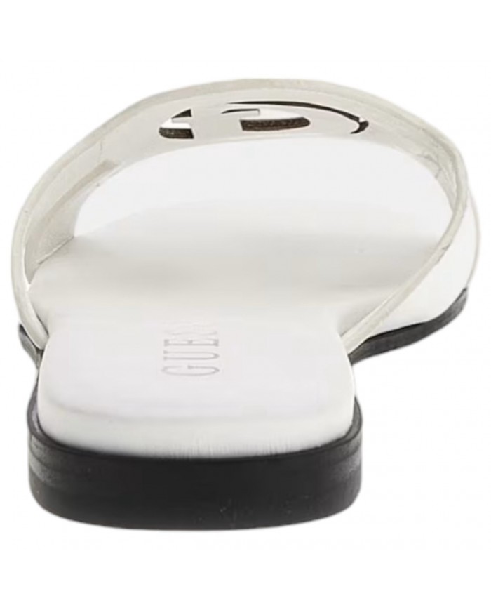 Ciabatta Donna Guess Ciella Sandalo G Logo Leather White