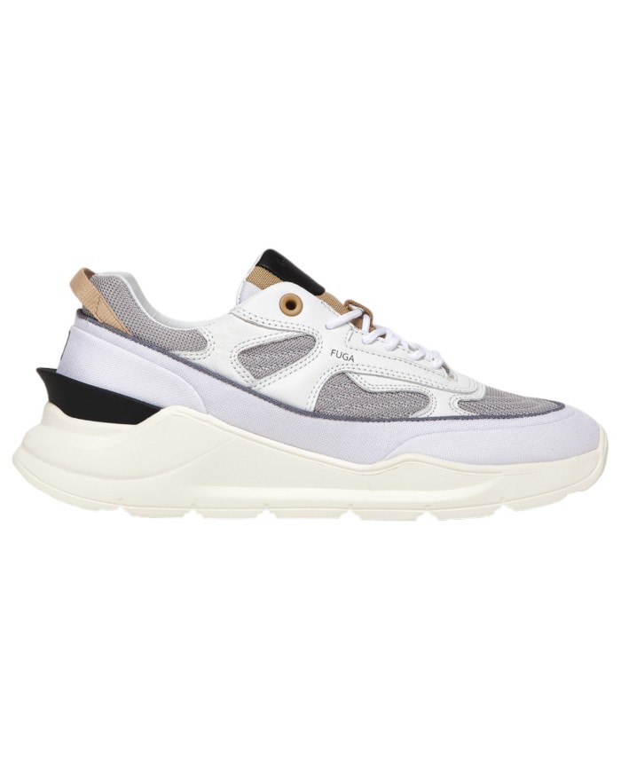 Sneaker Date Uomo Fuga Mesh Calf Light Gray Multicolor
