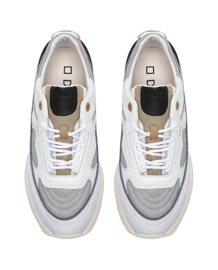 Sneaker Date Uomo Fuga Mesh Calf Light Gray Multicolor