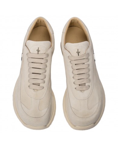 Sneaker Donna Paciotti Story Gomma Alta Camoscio White