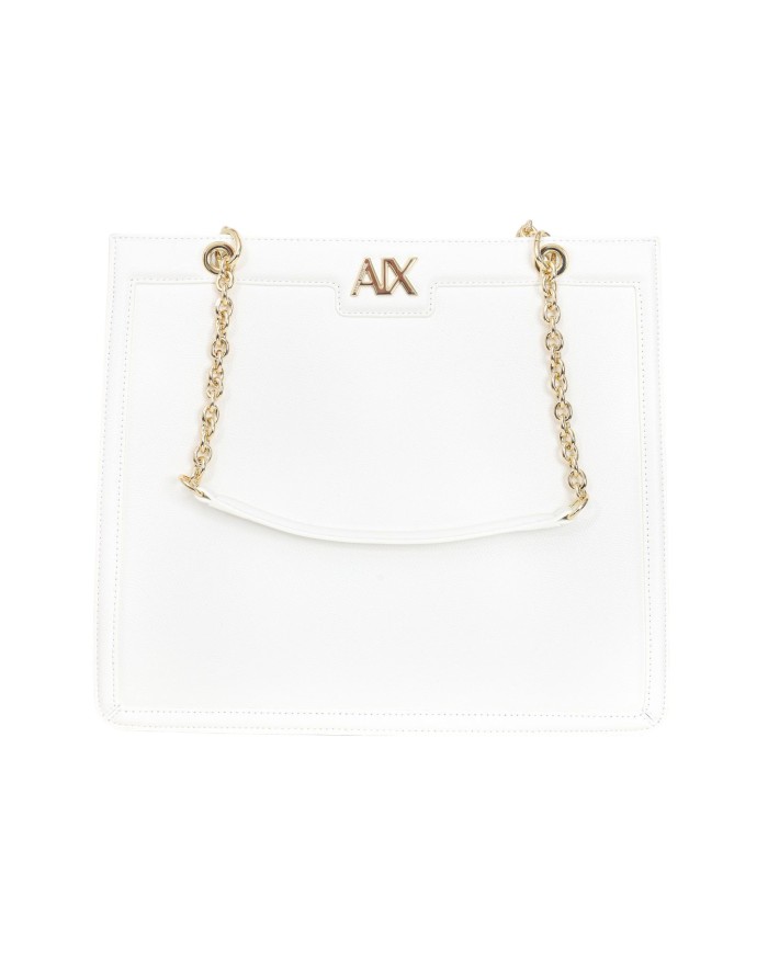 Borsa A Spalla Armani Exchange Donna Tote Bag A X Logo Leather White