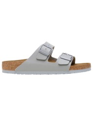 Sandalo Uomo Unisex Donna Birkenstock Arizona BS Leather Saffiano Stone grigio