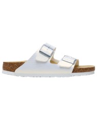 Sandalo Donna Birkenstock Arizona BS Birko Flor Shiny Lizard White