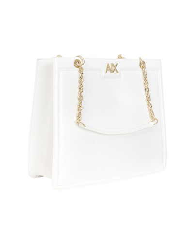 Borsa A Spalla Armani Exchange Donna Tote Bag A X Logo Leather White