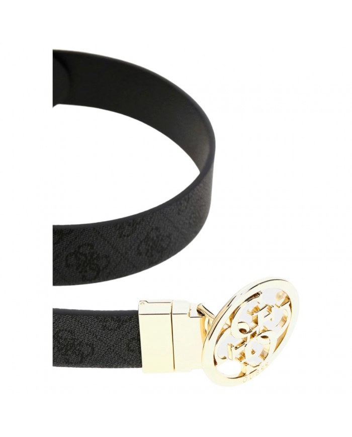 Cintura Donna Guess Orlina 4G Logo Leather Coal