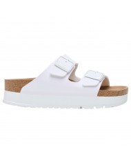 Sandalo Donna Unisex Birkenstock Linea Papilio Arizona Pap Flex Platform White