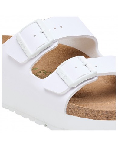 Sandalo Donna Unisex Birkenstock Linea Papilio Arizona Pap Flex Platform White