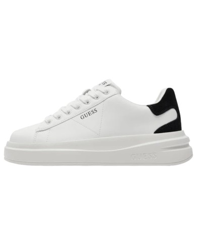 Sneaker Donna Unisex Guess Elba 4G Logo Leather White Black