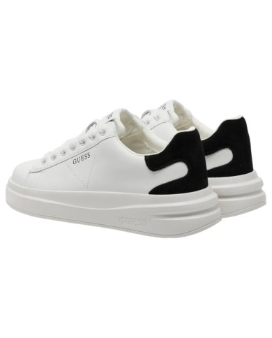 Sneaker Donna Unisex Guess Elba 4G Logo Leather White Black