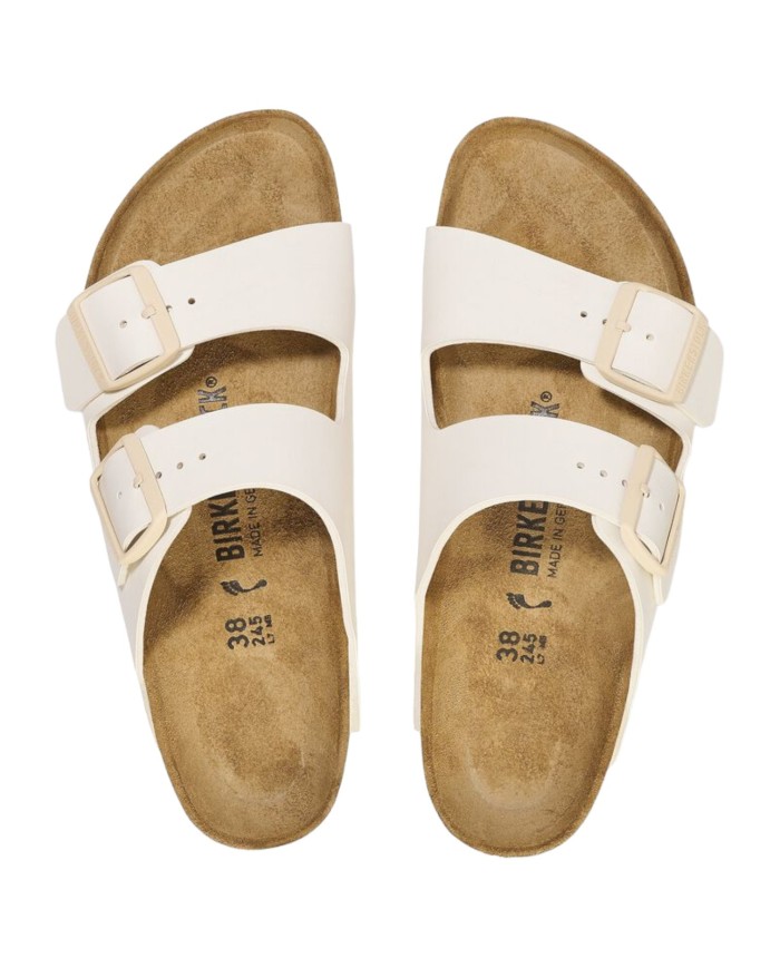 Sandalo Donna Birkenstock Arizona BS Doppia Fascia Eggshell White