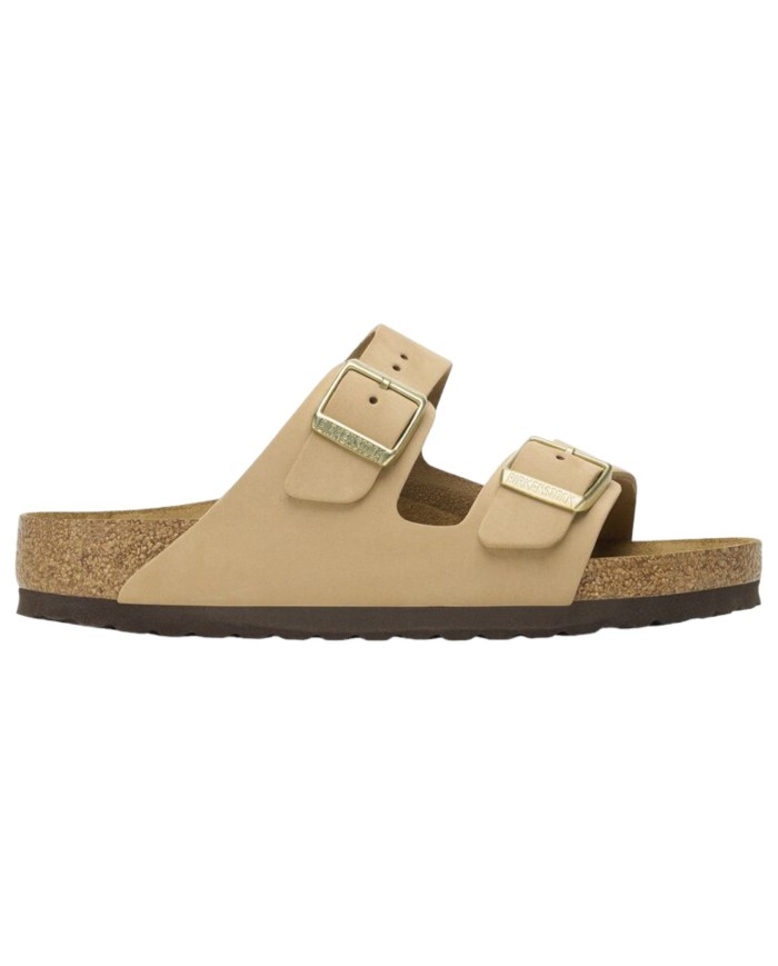Sandalo Donna Birkenstock Arizona BS Doppia Fascia Sandcastle Plantare Morbido Beige