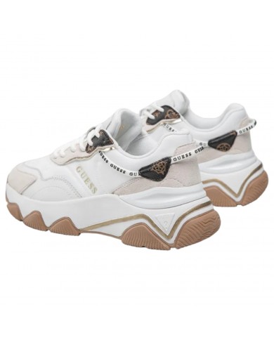 Sneaker Donna Guess Runner Micola Guess Logo Leather White