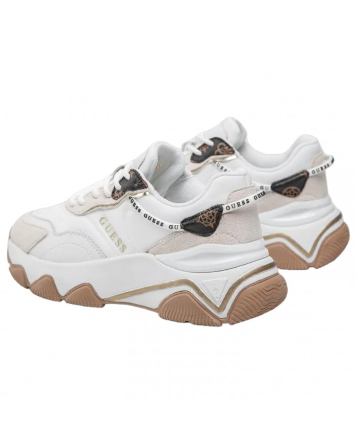 Sneaker Donna Guess Runner Micola Guess Logo Leather White