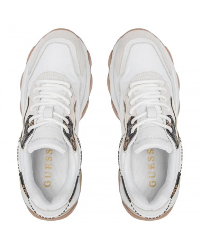 Sneaker Donna Guess Runner Micola Guess Logo Leather White