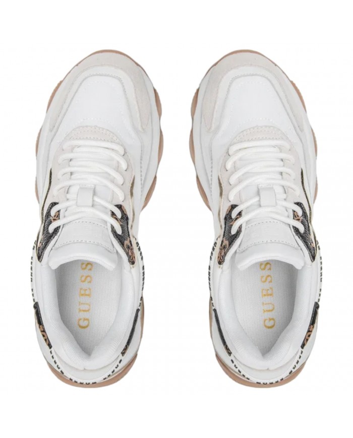 Sneaker Donna Guess Runner Micola Guess Logo Leather White