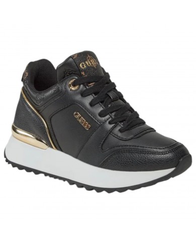 Sneaker Donna Guess Kaddy Guess Logo Leather Black
