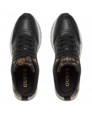Sneaker Donna Guess Kaddy Guess Logo Leather Black