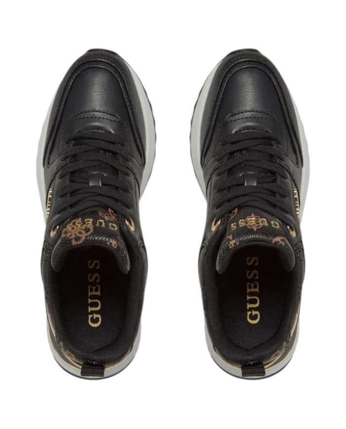 Sneaker Donna Guess Kaddy Guess Logo Leather Black