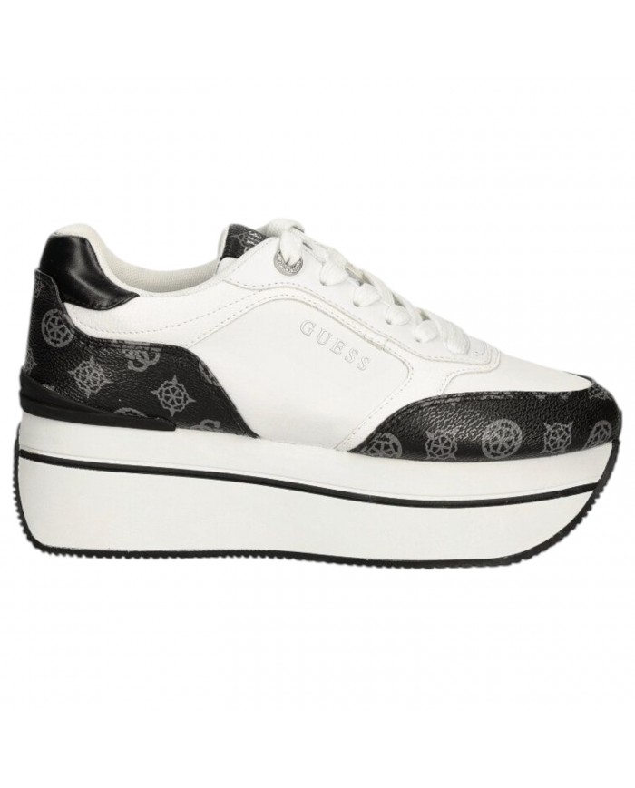 Sneaker Donna Guess Camrio 4G Logo Leather White Coal