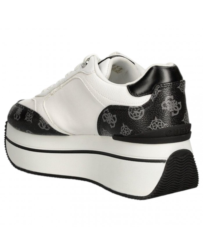 Sneaker Donna Guess Camrio 4G Logo Leather White Coal