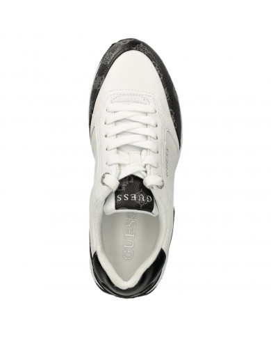 Sneaker Donna Guess Camrio 4G Logo Leather White Coal
