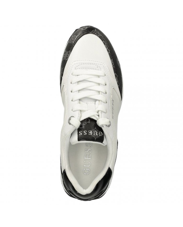 Sneaker Donna Guess Camrio 4G Logo Leather White Coal