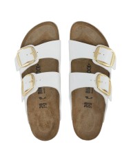 Sandalo Donna Birkenstock Arizona Big Buckle Birko-Flor Vernice Patent White