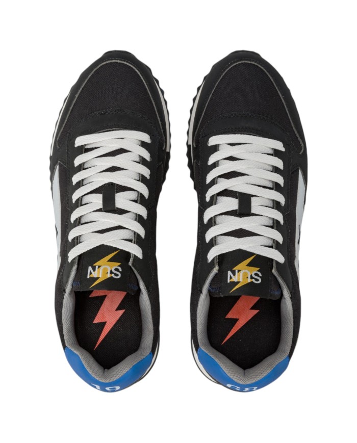 Sneaker Sun 68 Uomo Footwear Niki Solid Nylon Leather Nero