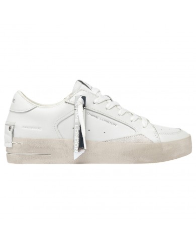 Sneaker Donna Crime London Sk8 Deluxe Vanilla White Leather White