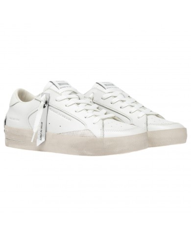 Sneaker Donna Crime London Sk8 Deluxe Vanilla White Leather White
