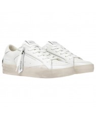 Sneaker Donna Crime London Sk8 Deluxe Vanilla White Leather White