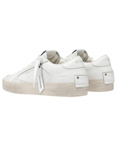 Sneaker Donna Crime London Sk8 Deluxe Vanilla White Leather White
