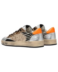 Sneaker Donna Crime London Chelsea Jungle Fever Glitter Animalier Leather Suede Multicolor
