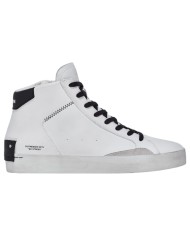 Stivaletto Uomo Crime London High Top Distressed White Leather White