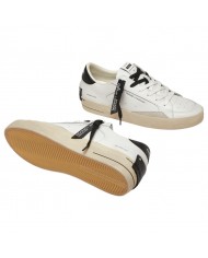 Sneaker Uomo Crime London Sk8 Deluxe Black Whisper Leather White Black