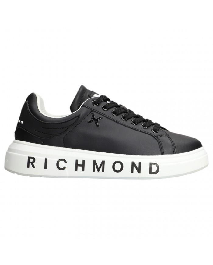 Sneaker Donna John Richmond 22303 Action Leather X Logo Leather Black