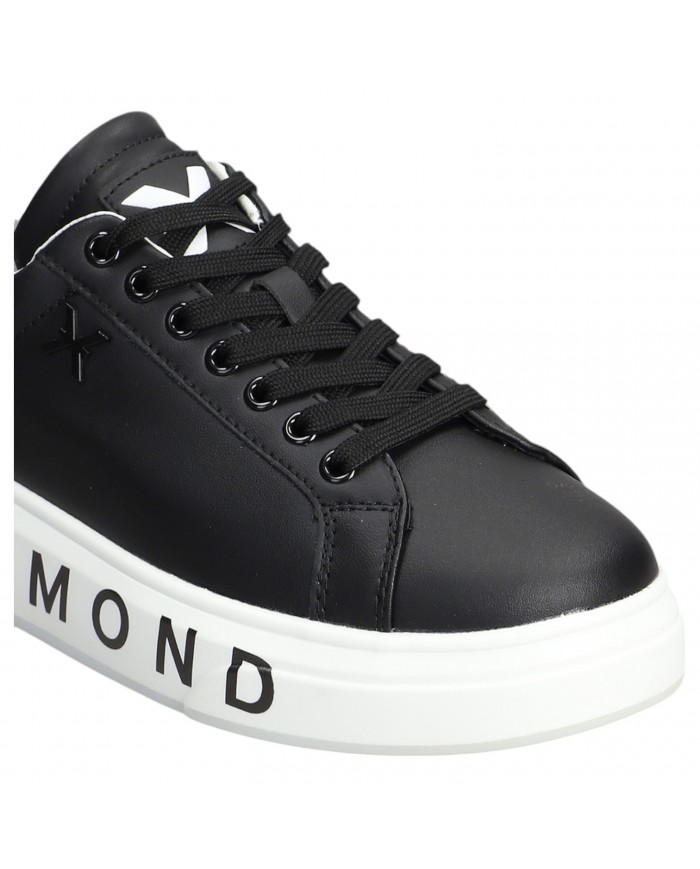 Sneaker Donna John Richmond 22303 Action Leather X Logo Leather Black