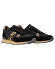 Sneaker Uomo Napapijri Cosmos Syn Logata Leather Suede Black Brown