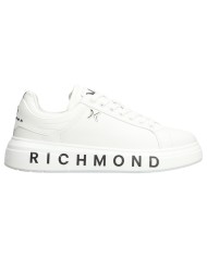 Sneaker Uomo John Richmond 22204 Action Leather X Logo Leather White