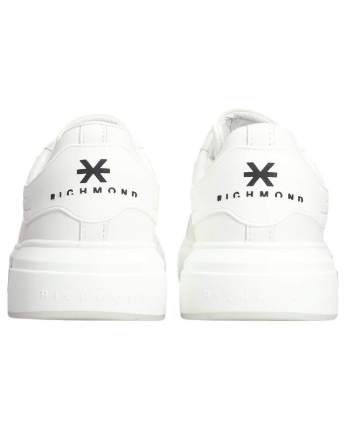Sneaker Uomo John Richmond 22204 Action Leather X Logo Leather White