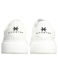Sneaker Uomo John Richmond 22204 Action Leather X Logo Leather White