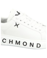 Sneaker Uomo John Richmond 22204 Action Leather X Logo Leather White