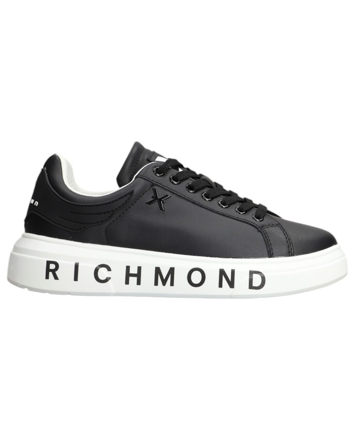 Sneaker Uomo John Richmond 22204 Action Leather X Logo Leather Black