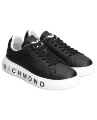 Sneaker Uomo John Richmond 22204 Action Leather X Logo Leather Black