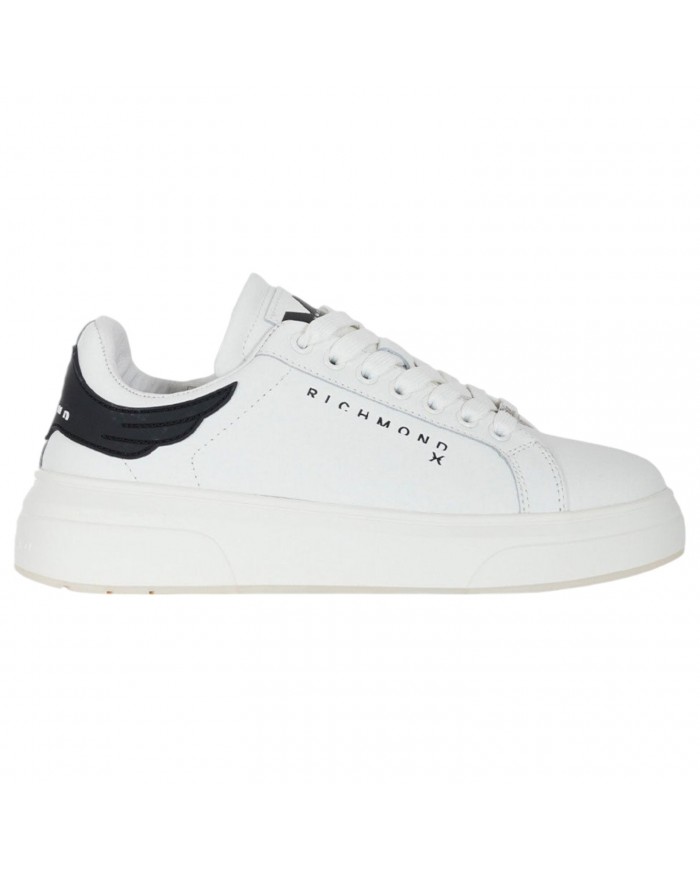 Sneaker Donna John Richmond 20107 Action Leather Logata Leather White Black