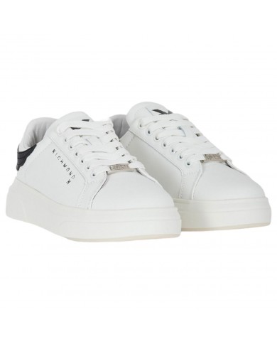 Sneaker Donna John Richmond 20107 Action Leather Logata Leather White Black